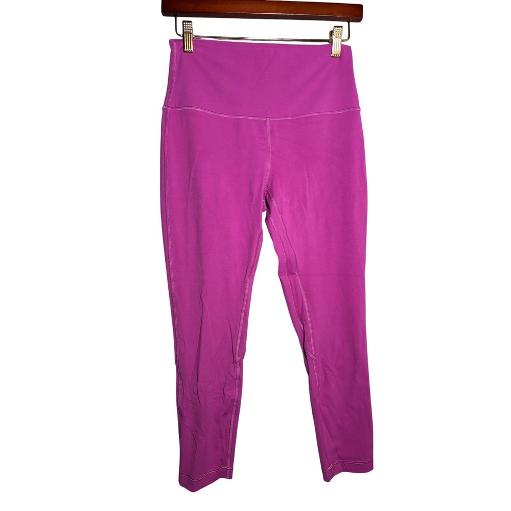 Lululemon 8 Highโ Rise Align Crop Leggings Magenta Athletic Yoga Activewear Yoga